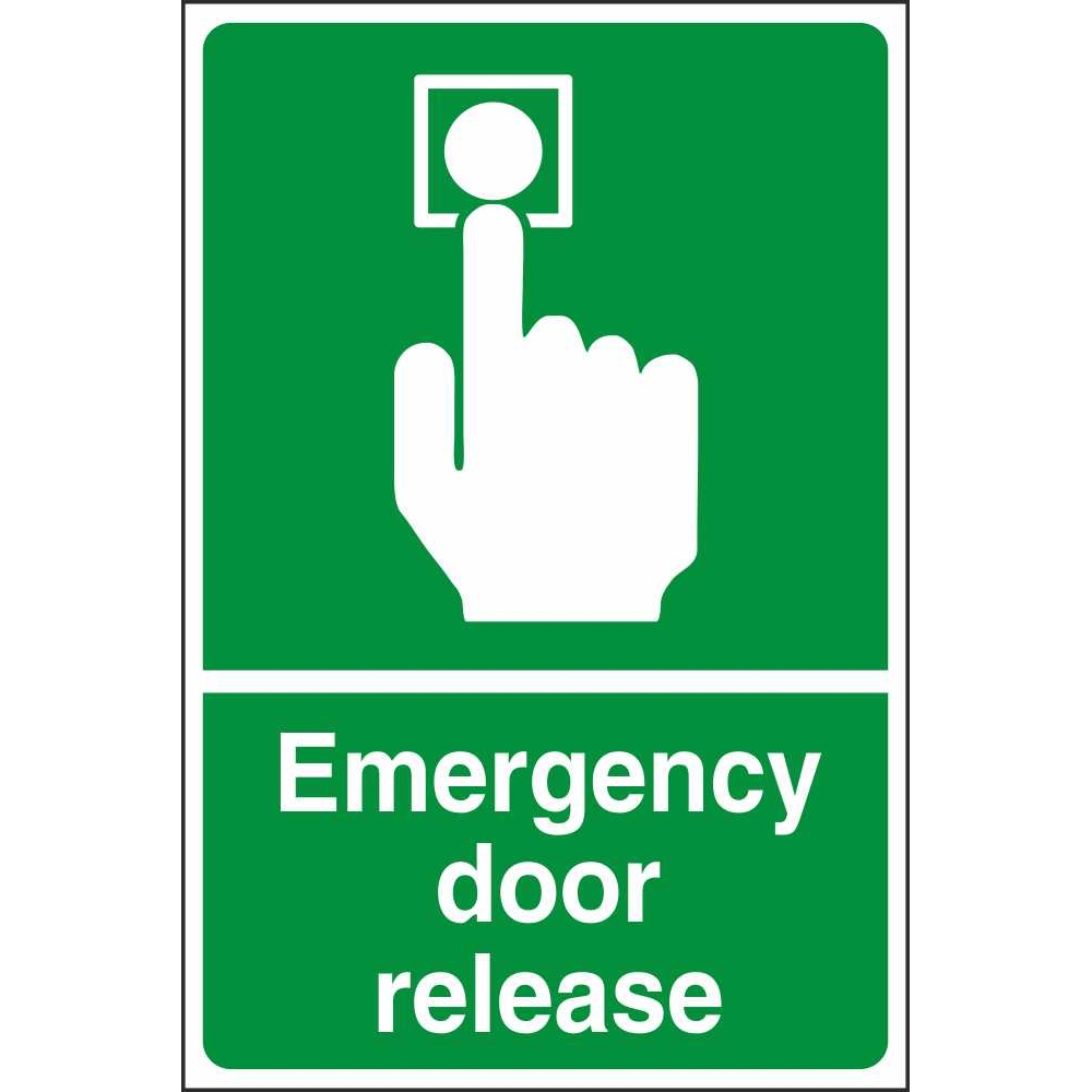 Emergency Door Release Signs | Dangerous Goods Safety Signs Ireland