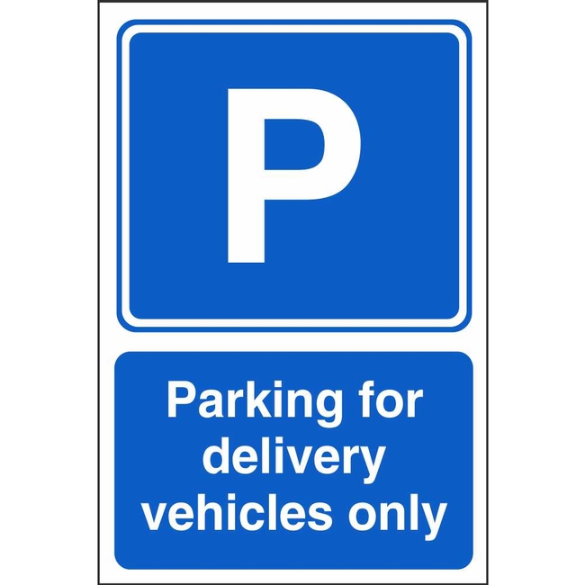 Parking For Delivery Vehicles Only Parking Information Sign