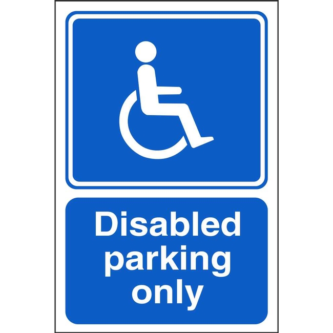 Disabled Parking Only Parking Information Sign