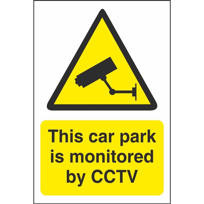 This Car Park Is Monitored By CCTV Warning Sign
