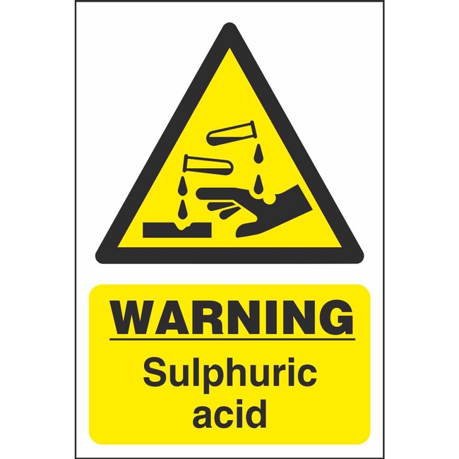 Warning Sulphuric Acid Chemical & Substance Hazard Sign