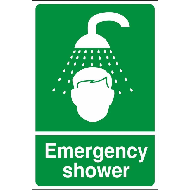 Emergency Shower First Aid & Safe Condition Sign
