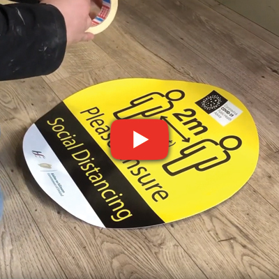 How to fit Social Distancing Floor Vinyl Stickers