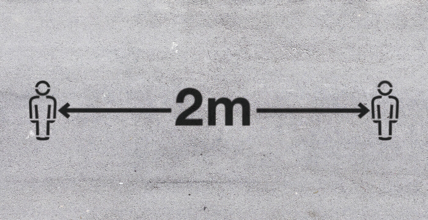 Social Distancing Stencils for parks, beaches, supermarkets, restaurants and any other necessary environment