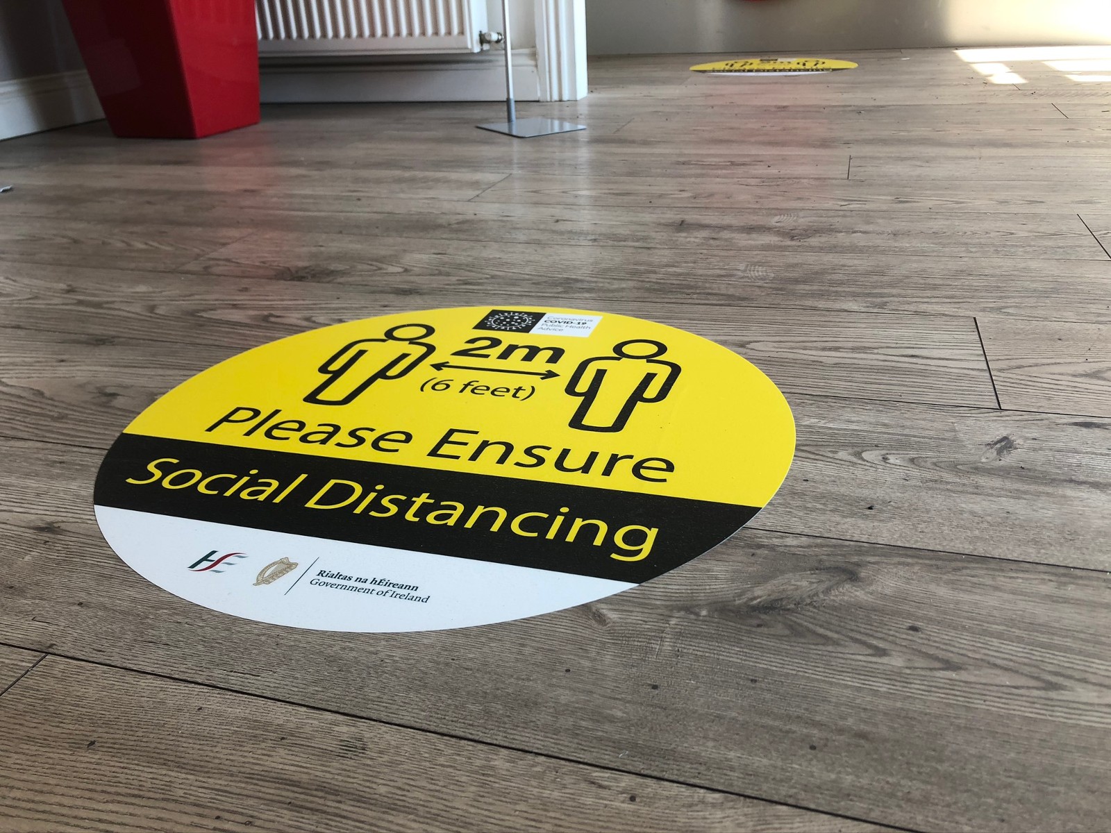 social distancing floor stickers