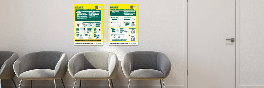 covid-19 PPE signage for offices