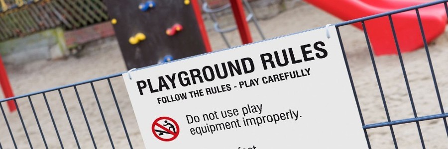 school playground rules sign
