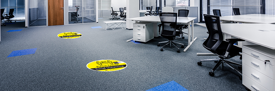 social distancing floor stickers for offices