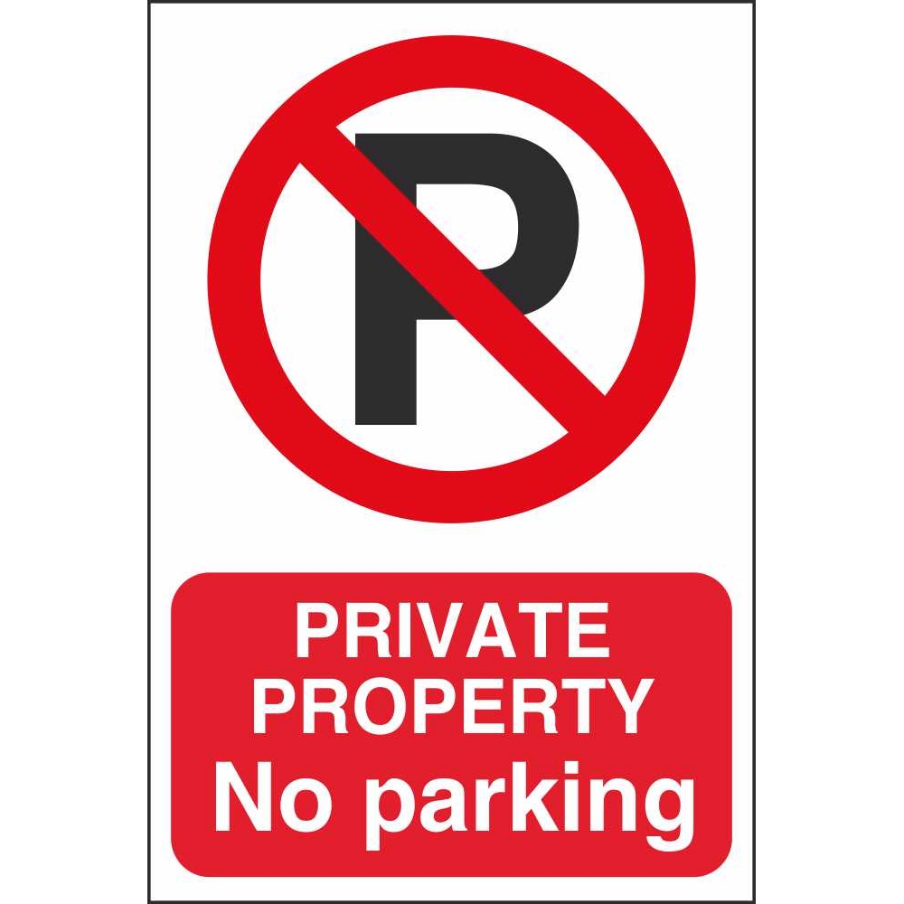 Private Property No Parking Signs Prohibitory Car Park