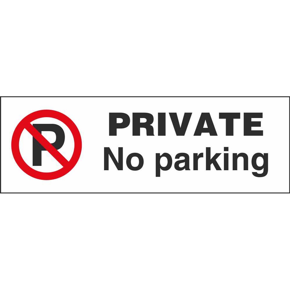 PRIVATE NO PARKING A4 Sign Car Park Management on 1mm Rigid Plastic Sign 