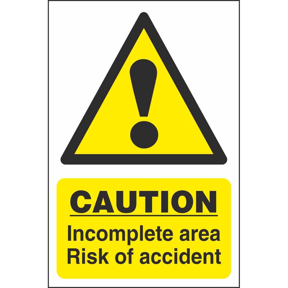 Caution Area Risk Of Accident Signs Hazard Construction Safety Signs