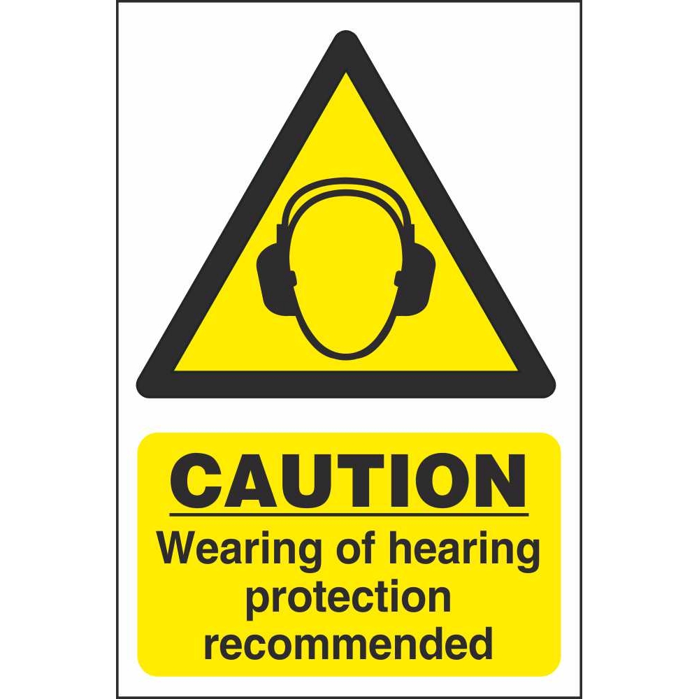 Hearing Protection Hazard Construction Safety Signs