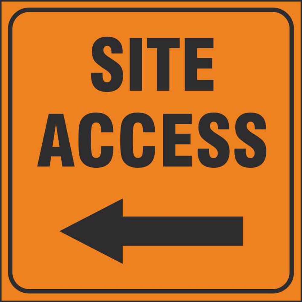 Site Access Left Signs Construction Traffic Safety Signs Ireland
