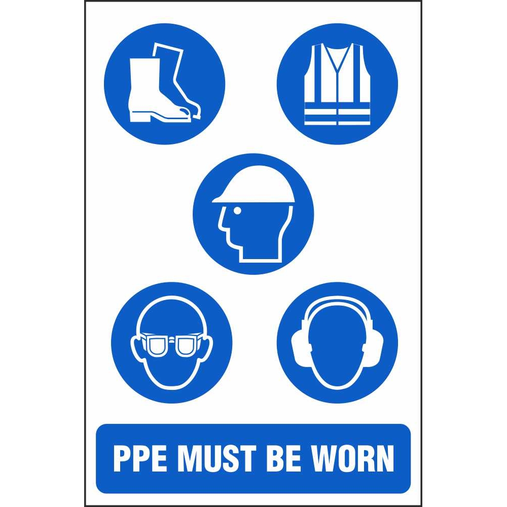 PPE Must Be Worn Signs Multi Notice Site Safety Signs Ireland job-site-covid-19-prevention-measures-sign-infection-prevention