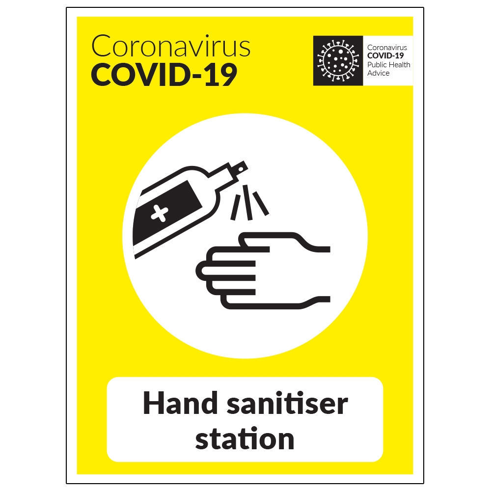 Sanitiser Sign Please Use Sanitiser Signs Stickers Adhesive Waterproof V1123 