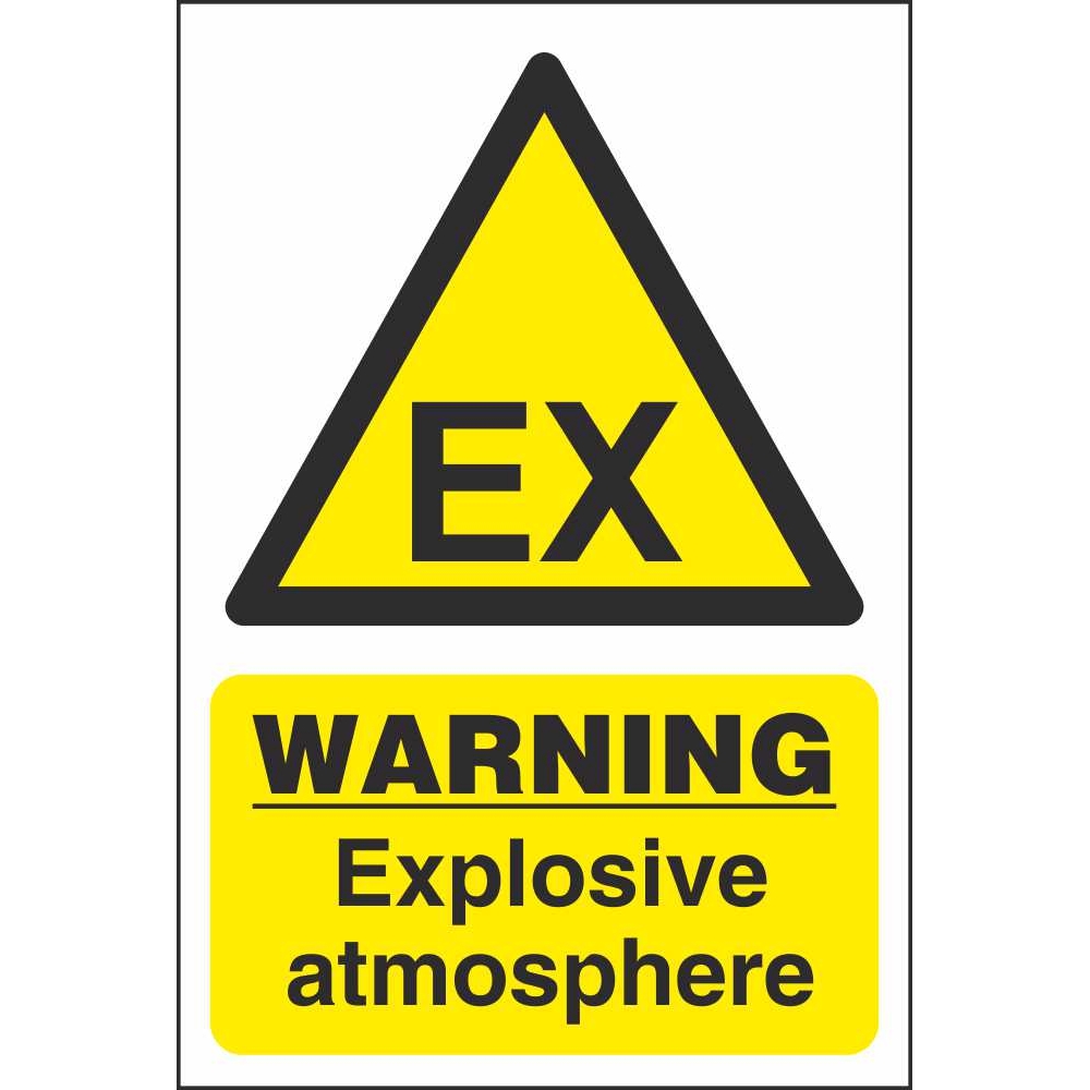 Explosive Atmosphere Warning Signs Dangerous Goods Safety Signs
