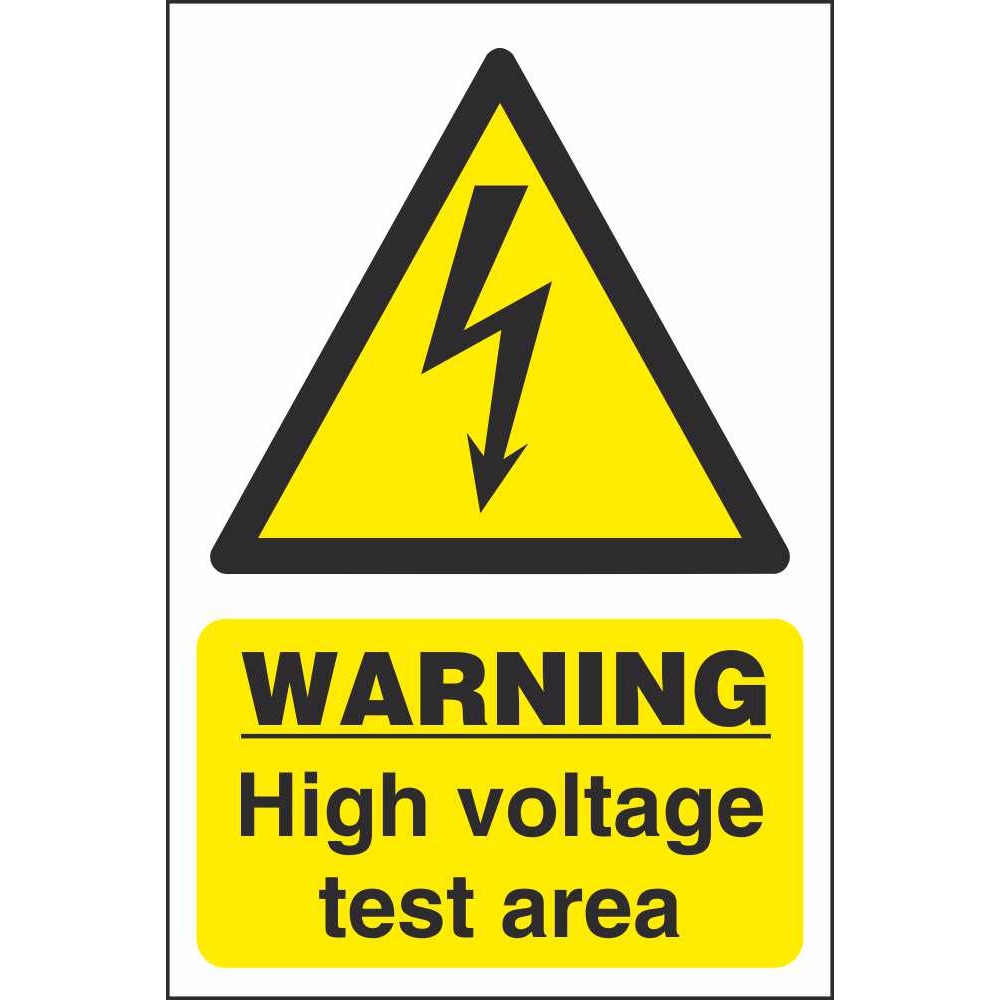 High Voltage Test Area Warning Signs Electrical Hazard Safety Signs