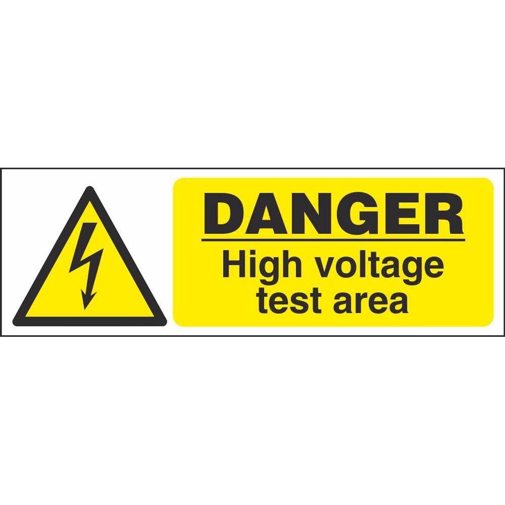 Danger High Voltage Test Area Signs Electrical Hazard Safety Signs