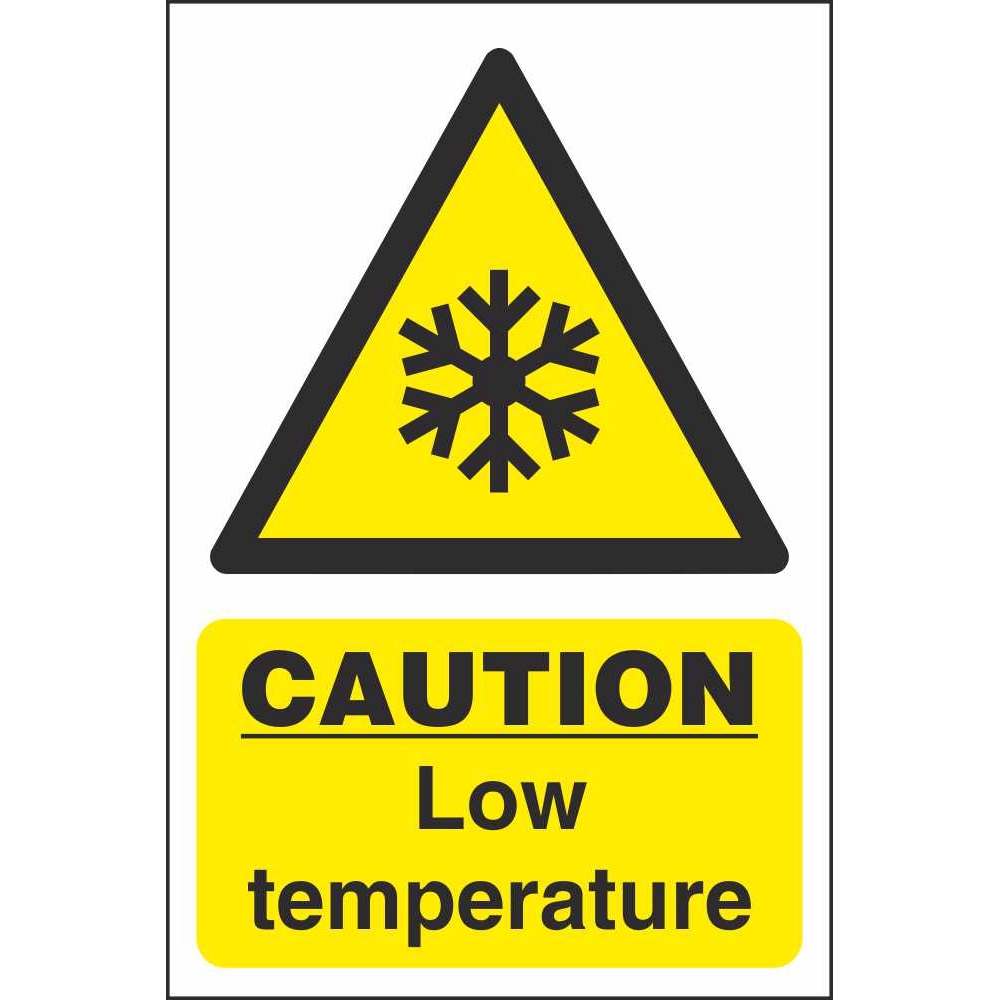 Caution Low Temperature Signs Electrical Safety Warning Signs