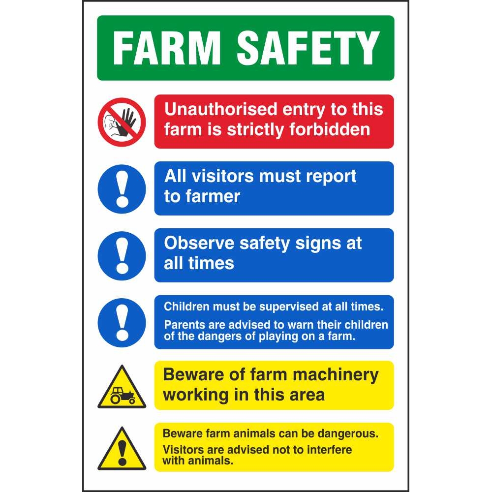 Farm Safety Rules Signs | Farm Notice Safety Signs Ireland