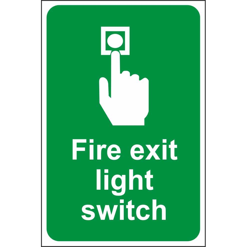 fire exit light switch signs emergency escape fire safety signs