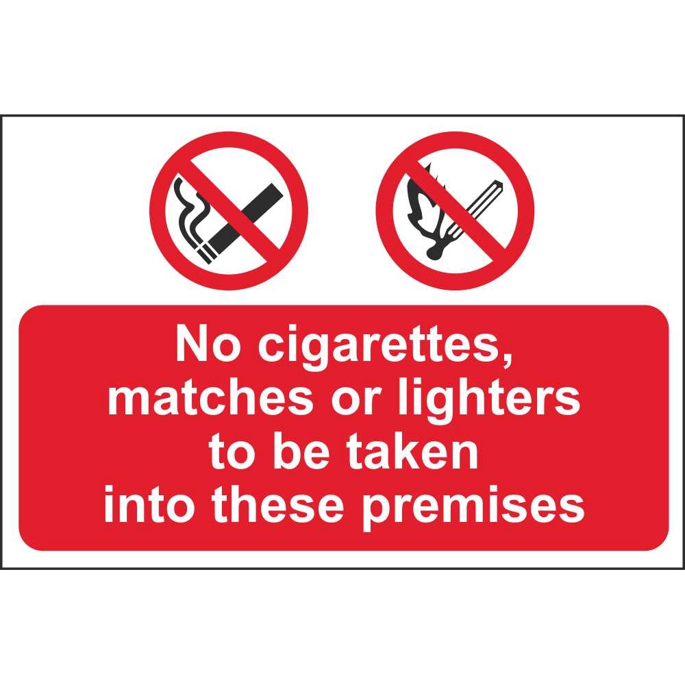 Explosive Hazard Signs including Caution No Cigarettes, Matches or