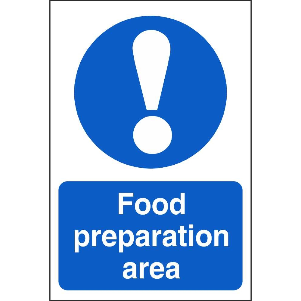 Food Preparation Area Mandatory Signs Food Hygiene Safety Signs
