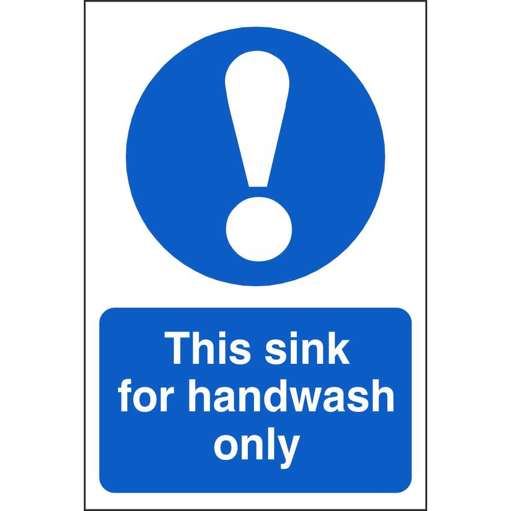 This Sink For Handwash Only Mandatory Signs Food Hygiene