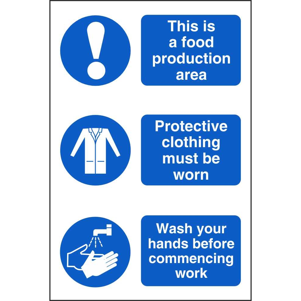 This Is A Food Production Area Protective Clothing Must Be Worn