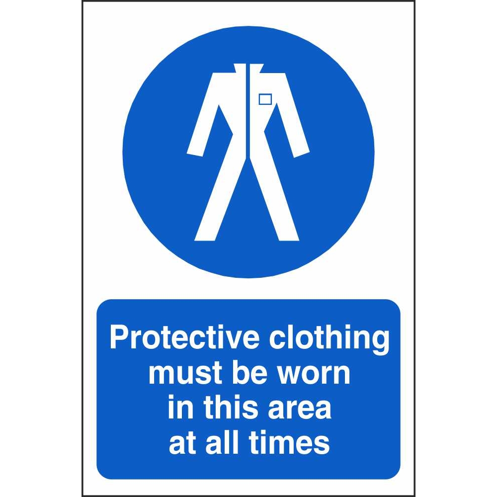 Protective Clothing Must Be Worn Mandatory Signs Food Hygiene Signs