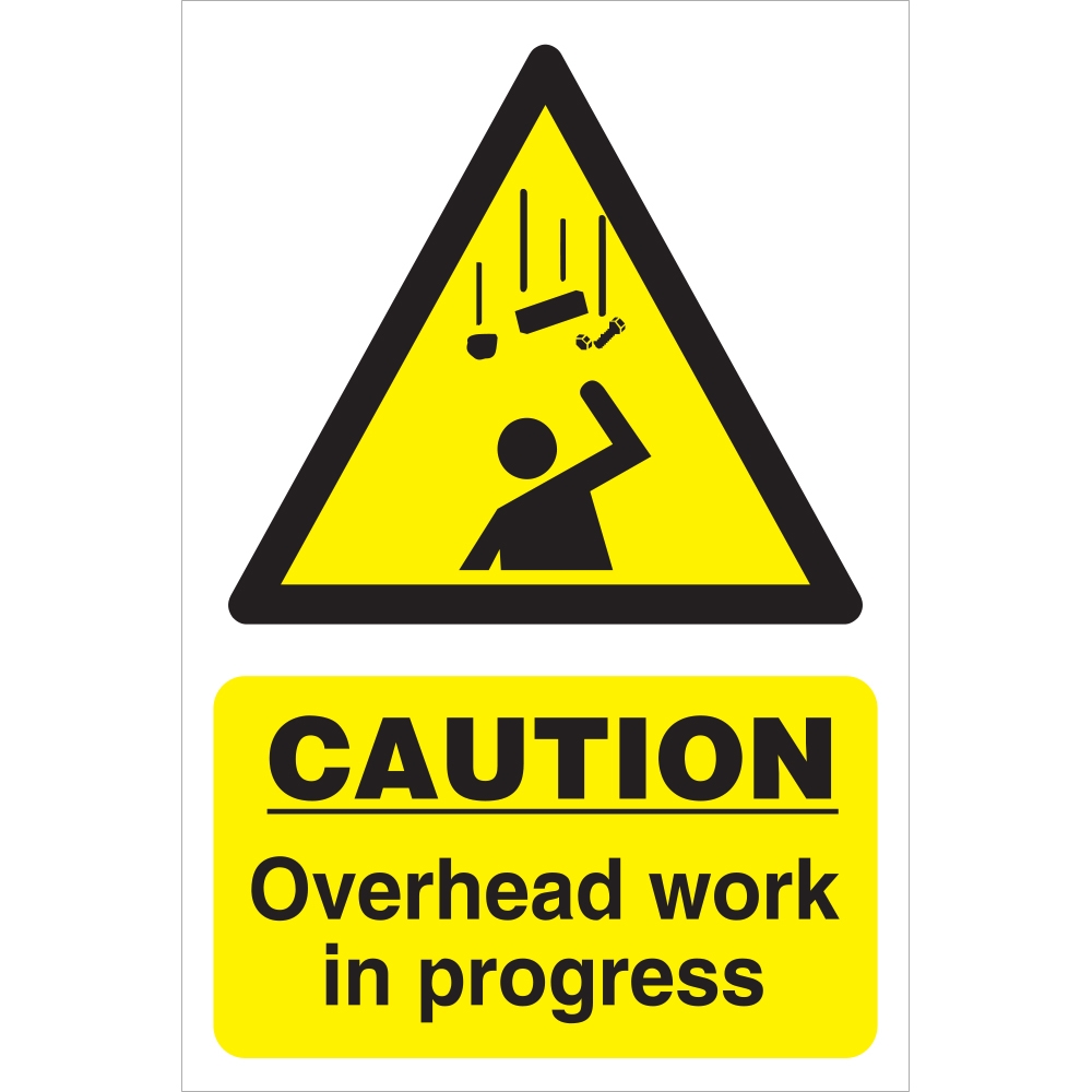 Caution Overhead Works In Progress Signs Hazard Workplace Safety Signs