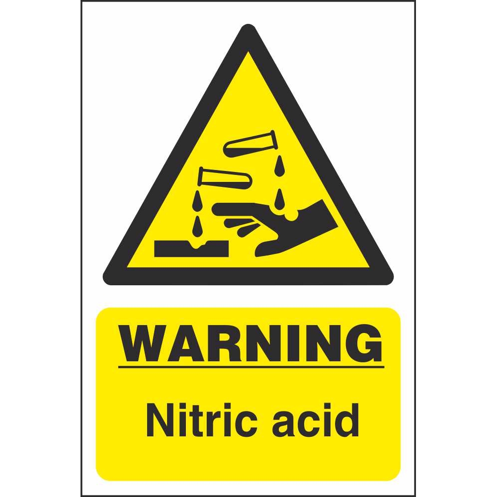 Nitric Acid Warning Signs Chemical Hazards Workplace Safety Signs