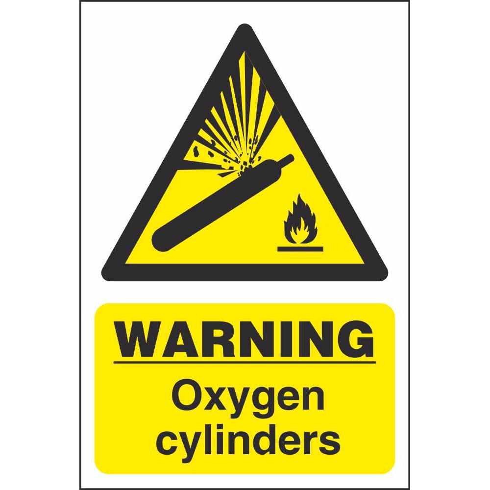 Warning Signs For Oxygen Cylinders Chemical Hazards Workplace Safety