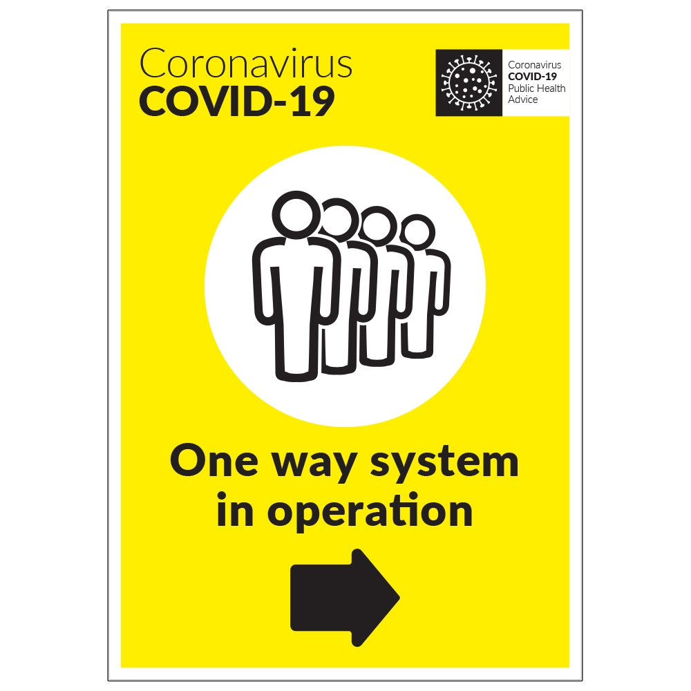 One Way System In Operation Arrow Right Sign One Way System In Operation Arrow Right Sign