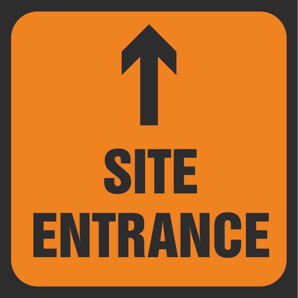 Site Entrance Straight Signs Road Traffic Management Safety Signs