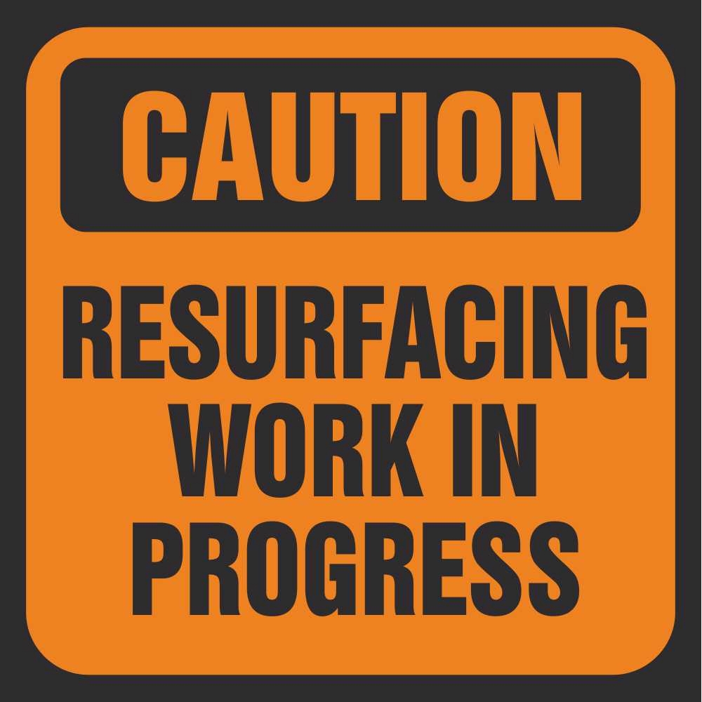 Caution Resurfacing Work In Progress Road Traffic Management Signs