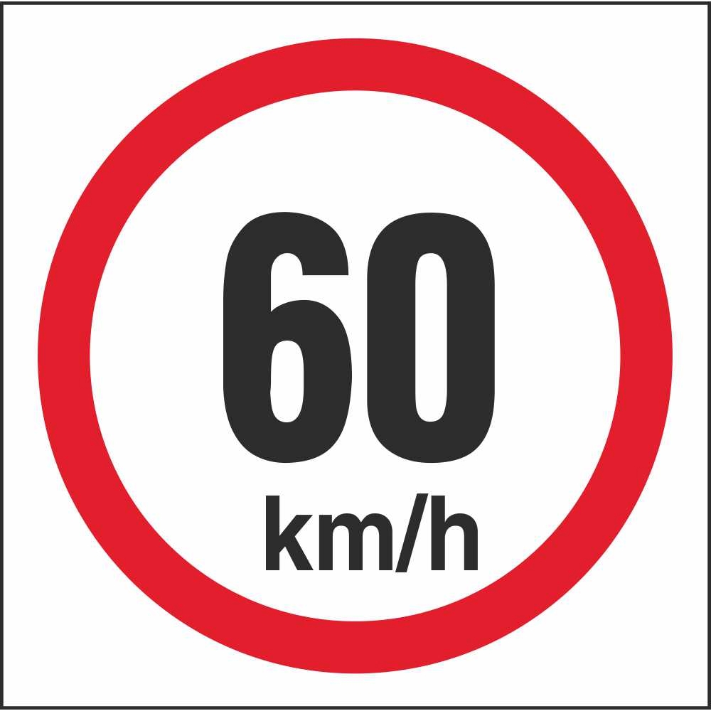 RUS 042 Speed Limit 60km h Regulatory Traffic Road Safety Signs