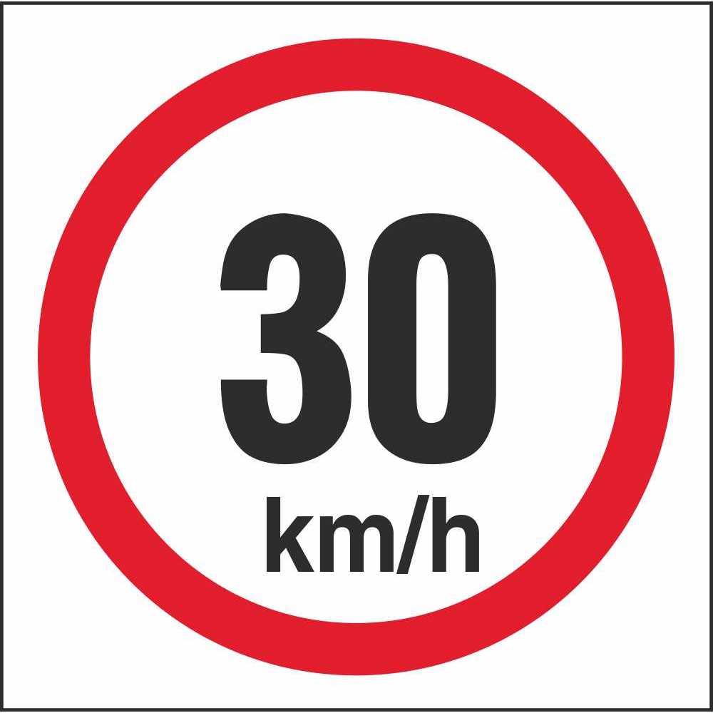 RUS 044 Speed Limit 30km/h | Regulatory Traffic Road ...