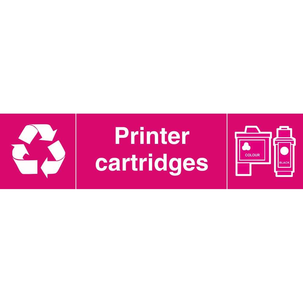 Printer Cartridges Landscape Electrical Waste Recycling Signs