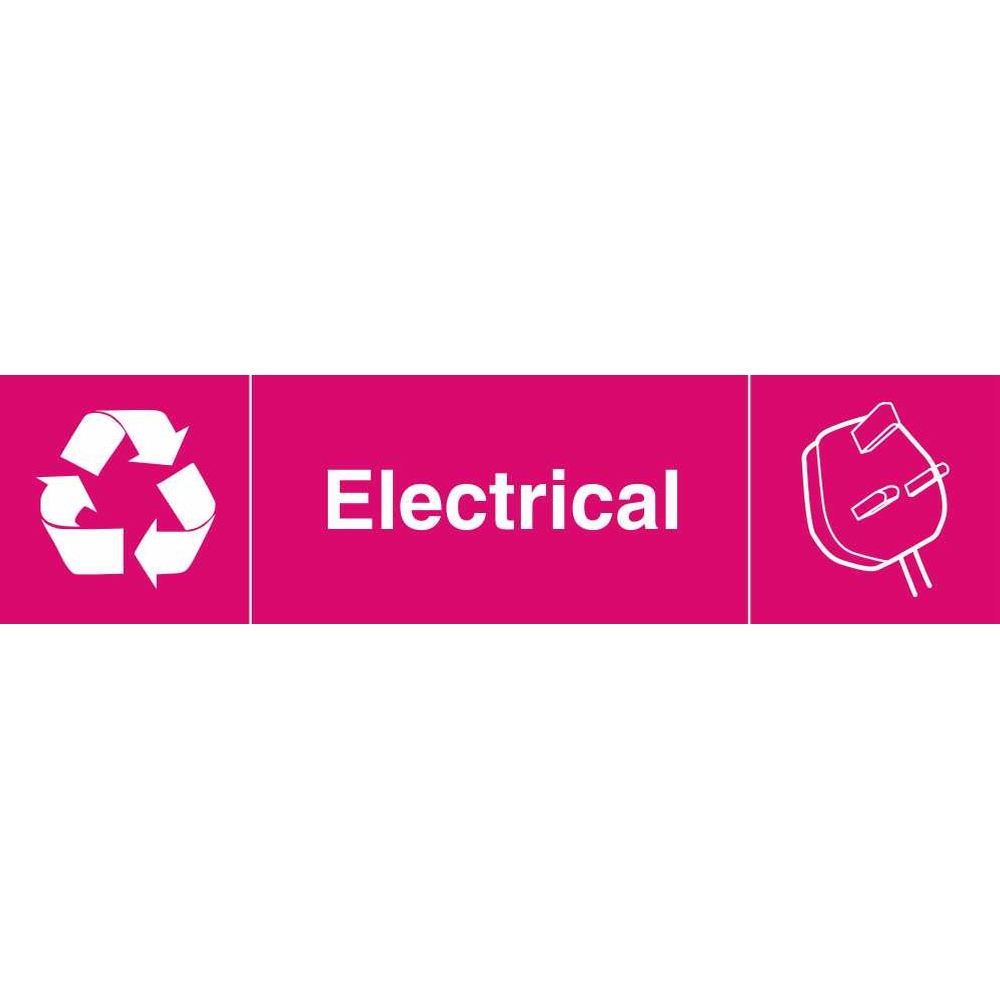 Electrical Plug Symbol Landscape Electrical Waste Recycling Signs