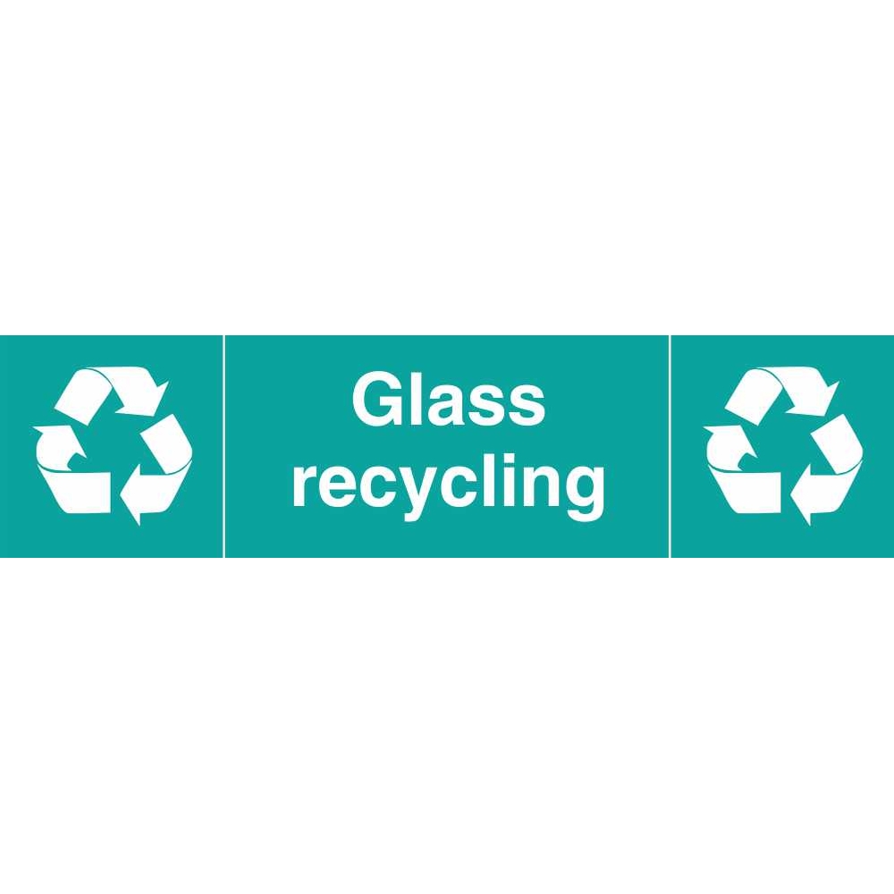 Glass Landscape Waste Recycling Signs Environmental Safety Signs