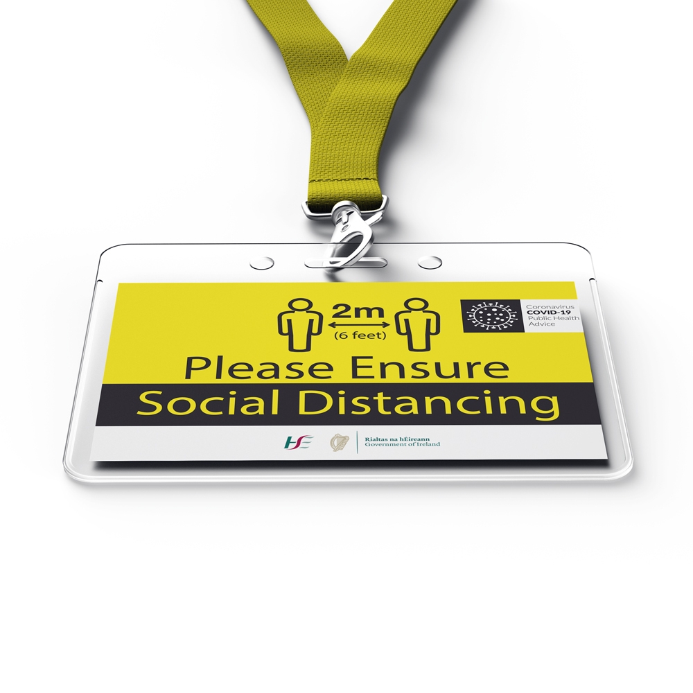Social Distancing Badge Lanyard Coronavirus