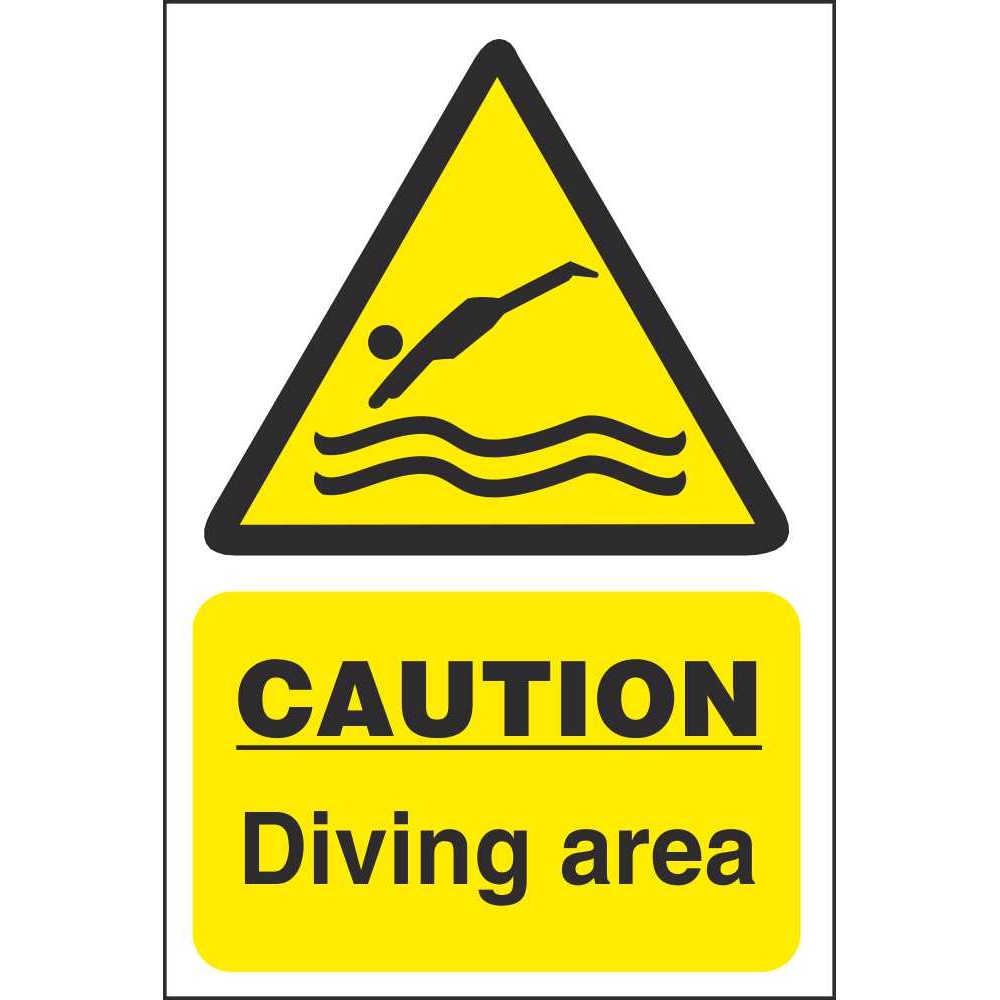 Caution Diving Area Signs Water Hazard Safety Signs Ireland