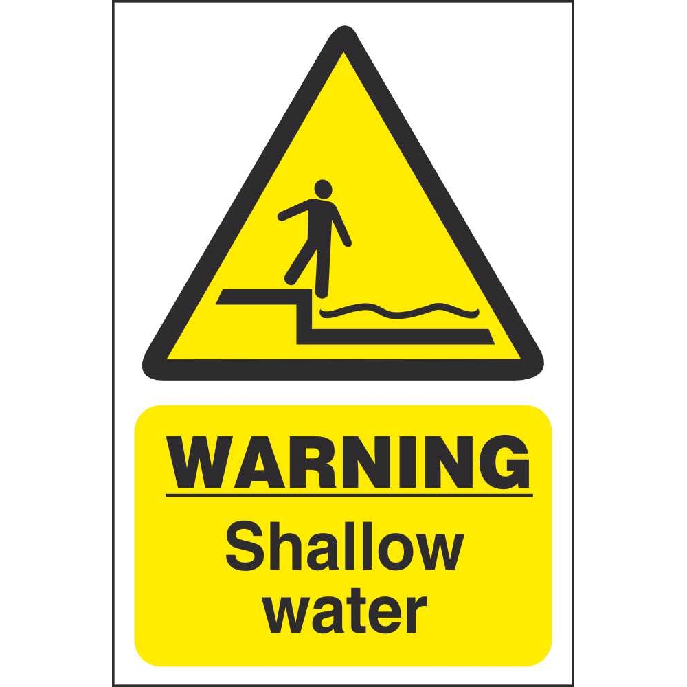 Warning Shallow Water Signs Water Hazard Safety Signs Ireland