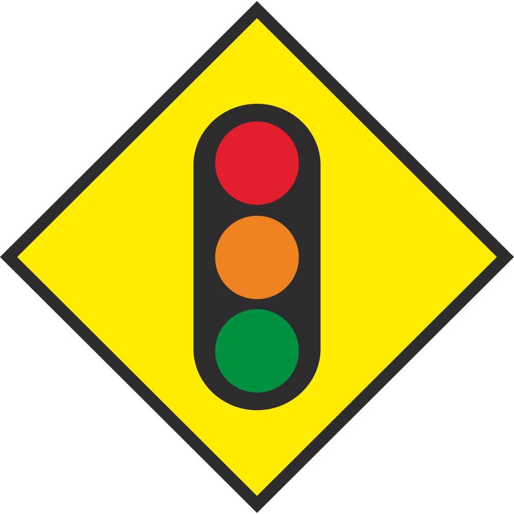 W 042 Traffic Signals Road Warning Signs Ireland PD Signs