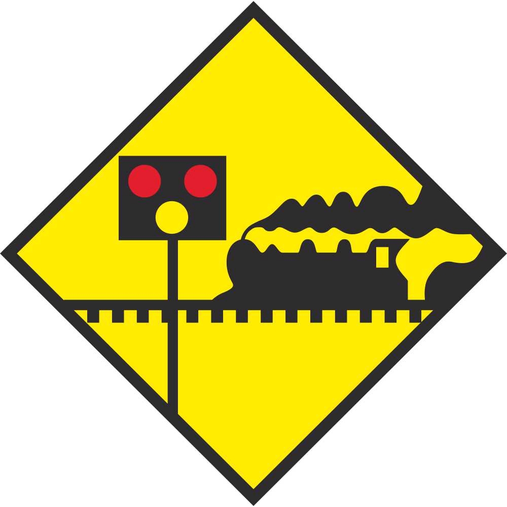 W 1 Level Crossing With Flashing Red Signals Road Warning Signs W 1 Level Crossing With Flashing Red Signals Road Warning Signs