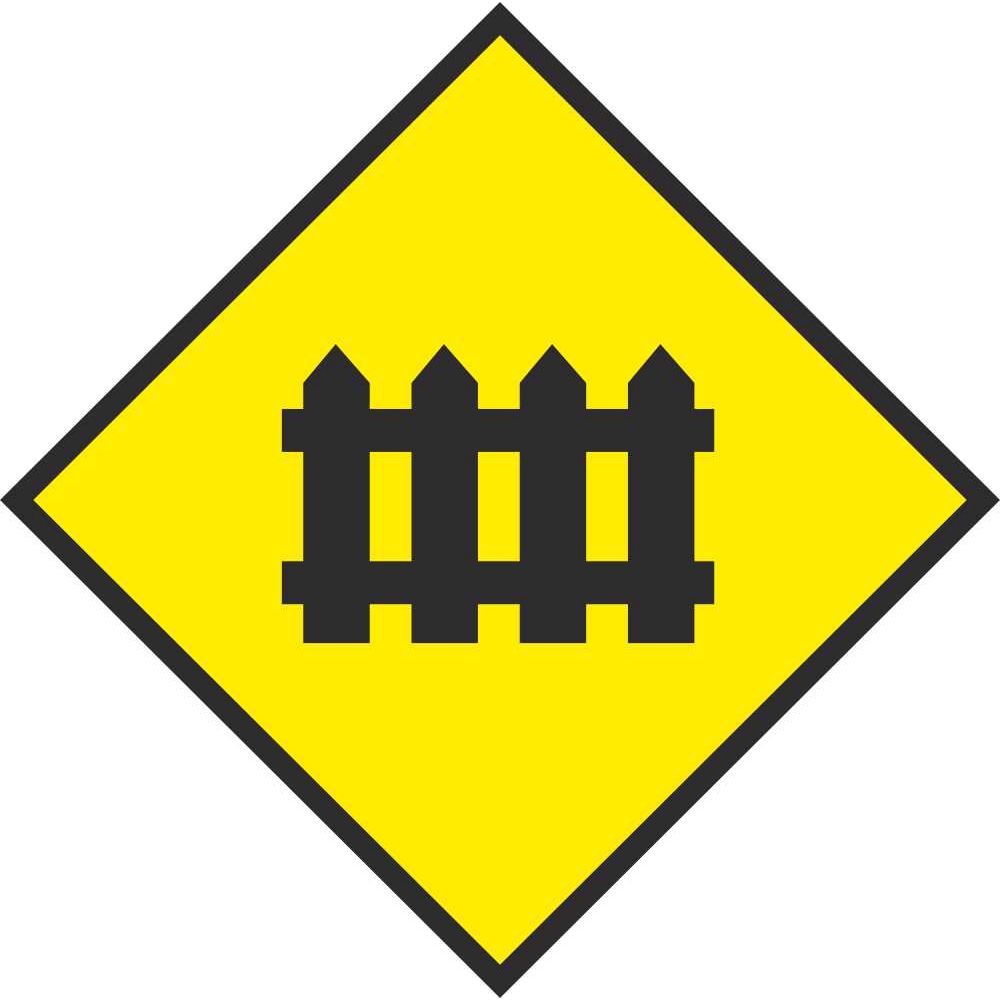 W 121 Level Crossing With No Flashing Red Signals Road Warning Signs W 121 Level Crossing With No Flashing Red Signals Road Warning Signs
