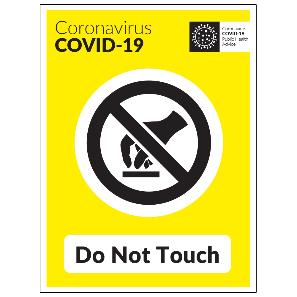 Coronavirus Do Not Touch Sign Construction Building Social Distancing Posters