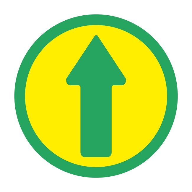 COVID-19 School Directional Arrow Floor Sticker Green