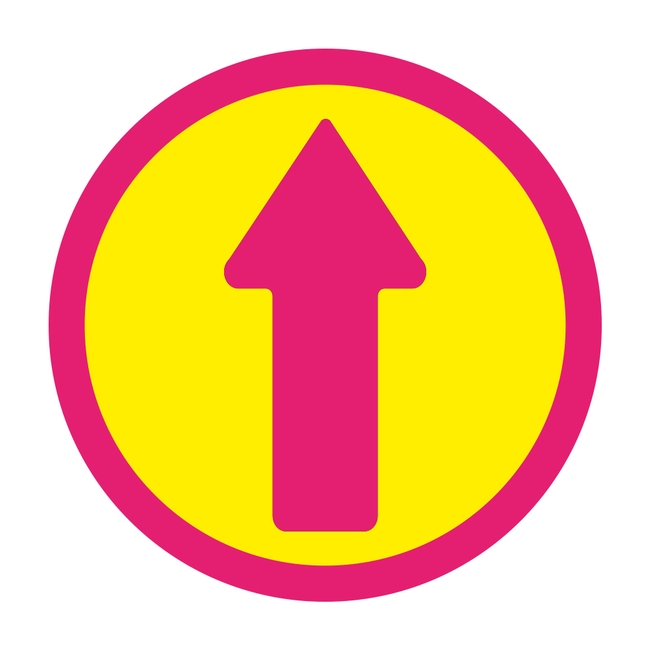 COVID-19 School Directional Arrow Floor Sticker Pink